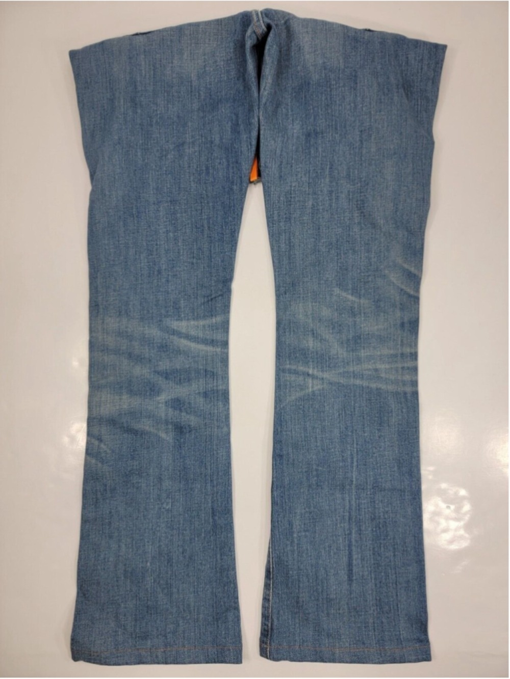 NEW EARNEST SEWN Hefner .01 Bootcut Jeans 27x30 Milk Blue USA Made 2004 NWT Y2K - Picture 9 of 12